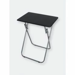 Home Basics Multi-Purpose Foldable Table, Black Storage & Organization
