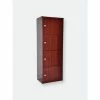 Home Basics 4 Cube Wood Cabinet, Mahogany Storage & Organization