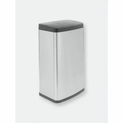 Home Basics Touchless Stainless Steel Waste Bin Storage & Organization