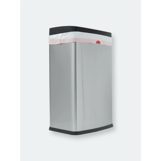 Home Basics Touchless Stainless Steel Waste Bin Storage & Organization - Image 6