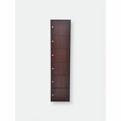 Home Basics 6 Cube Wood Cabinet, Mahogany Storage & Organization