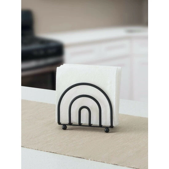 Home Basics Wire Collection Napkin Holder, Black Tools & Accessories - Image 2