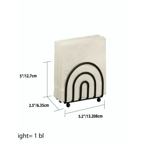 Home Basics Wire Collection Napkin Holder, Black Tools & Accessories - Image 3