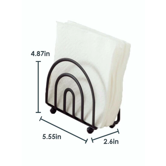 Home Basics Wire Collection Napkin Holder, Black Tools & Accessories - Image 4