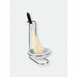 Home Basics Spoon Rest With Tray And Spoon, Chrome Tools & Accessories