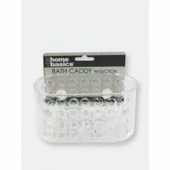 Home Basics Caddy With Suction Cups Bath Accessories