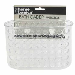 Home Basics Large Caddy With Suction Cups Bath Accessories