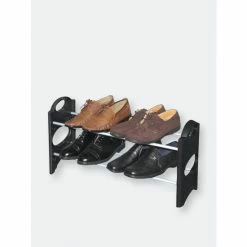 Home Basics 6 Pair Shoe Rack Storage & Organization