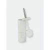 Home Basics Paris Collection Savon Des Gentil Series Hide-Away And Splash Proof Toilet Brush With Hygienic Holder, Cream Bath Accessories