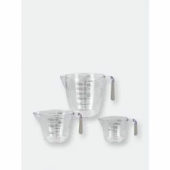 Home Basics 3 Piece Measuring Cup With Rubber Grip Tools & Accessories