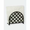 Home Basics Lattice Collection Free-Standing Napkin Holder, Black Storage & Organization