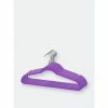 Home Basics Velvet Hanger, (Pack Of 10), Purple Storage & Organization