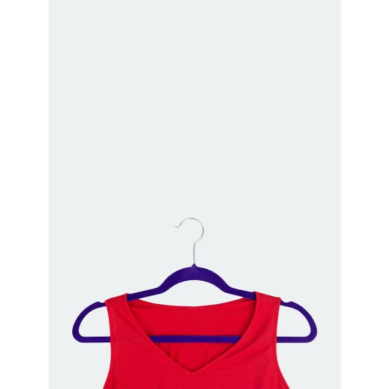 Home Basics Velvet Hanger, (Pack Of 10), Purple Storage & Organization - Image 6