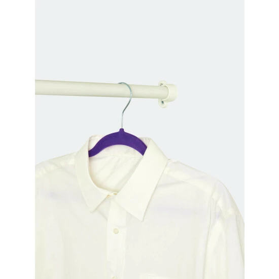 Home Basics Velvet Hanger, (Pack Of 10), Purple Storage & Organization - Image 7