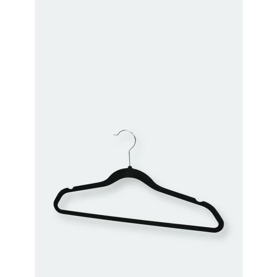 Home Basics Velvet Hanger, (Pack Of 10), Black Storage & Organization - Image 9