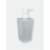 Home Basics Frosted Rubberized Plastic 10 Oz. Hand Soap Dispenser With Plastic Pump Bath Accessories