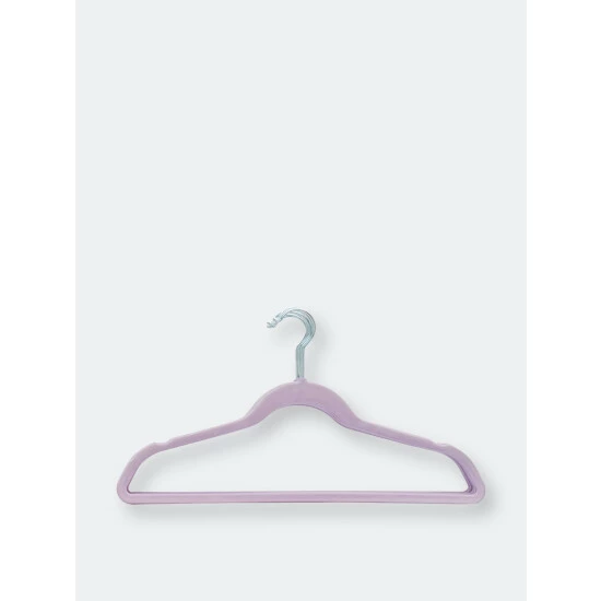 Home Basics Sunbeam Velvet Hanger, (Pack Of 10), Lilac Storage & Organization - Image 4