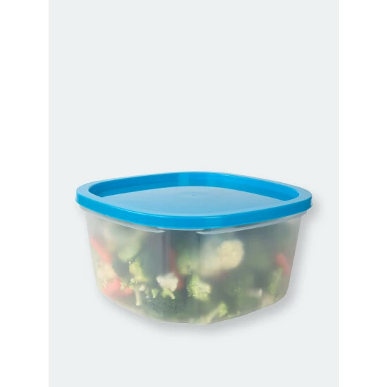 Home Basics 7 Piece Plastic Food Storage Container Set With Multi-Colored Lids Tools & Accessories - Image 6