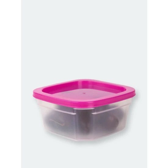 Home Basics 7 Piece Plastic Food Storage Container Set With Multi-Colored Lids Tools & Accessories - Image 9