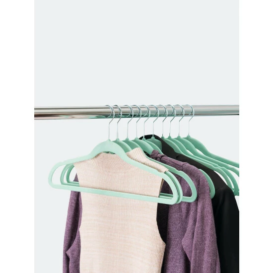 Home Basics Sunbeam Velvet Hanger, (Pack Of 10), Mint Storage & Organization - Image 2