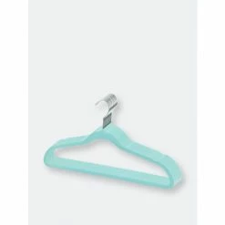 Home Basics Velvet Hanger, (Pack Of 10), Sky Blue Storage & Organization
