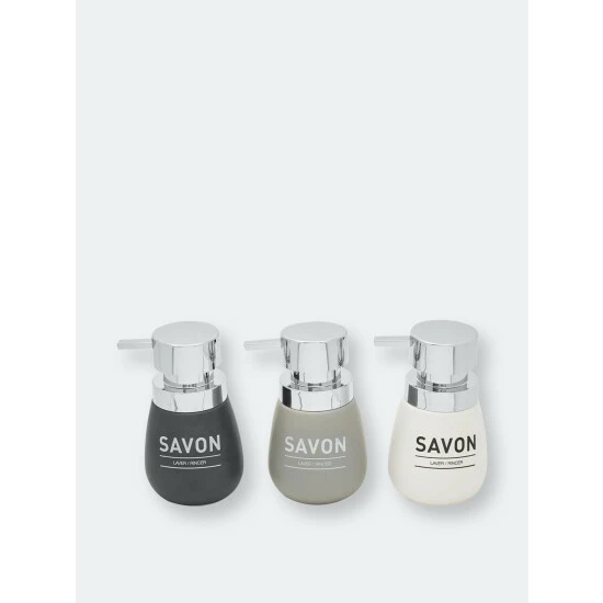 Home Basics Savon 10 Oz Ceramic Soap Dispenser Bath Accessories Default Title