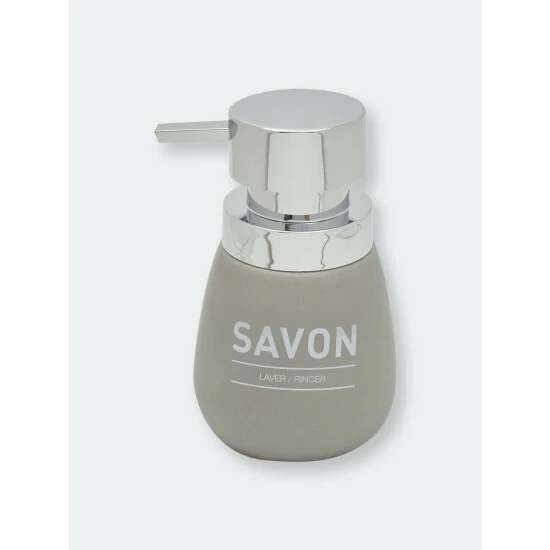 Home Basics Savon 10 Oz Ceramic Soap Dispenser Bath Accessories Default Title - Image 2