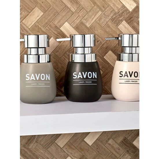 Home Basics Savon 10 Oz Ceramic Soap Dispenser Bath Accessories Default Title - Image 6