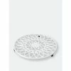 Home Basics Sunflower Heavy Weight Cast Iron Trivet, White Storage & Organization