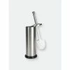 Home Basics Brushed Stainless Steel Toilet Brush With Holder Bath Accessories