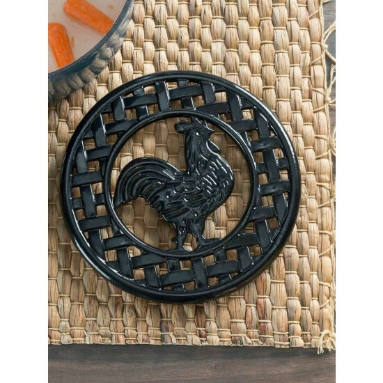 Home Basics Cast Iron Rooster Trivet Tools & Accessories - Image 2