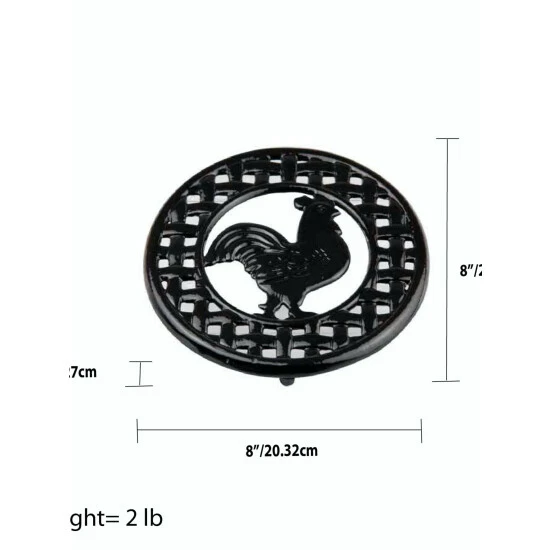 Home Basics Cast Iron Rooster Trivet Tools & Accessories - Image 3