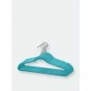 Home Basics 10 Piece Velvet Hanger, Turquoise Storage & Organization
