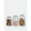 Home Basics 3 Piece Canister Set With Lid Storage & Organization