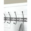 Home Basics Steel Over The Door 6 Hook Hanging Rack, Bronze Storage & Organization