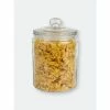 Home Basics Renaissance Collection Medium Glass Jar With Easy Grab Knob Handles, Clear Tools & Accessories