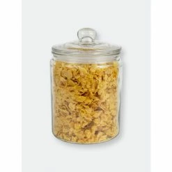 Home Basics Renaissance Collection Medium Glass Jar With Easy Grab Knob Handles, Clear Tools & Accessories