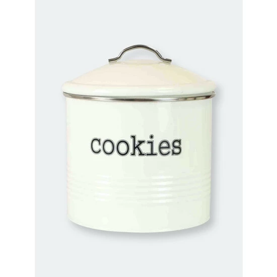 Home Basics Tin Cookie Jar, Ivory Tools & Accessories