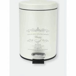 Home Basics Paris 3 Liter Waste Bin, White Tools & Accessories