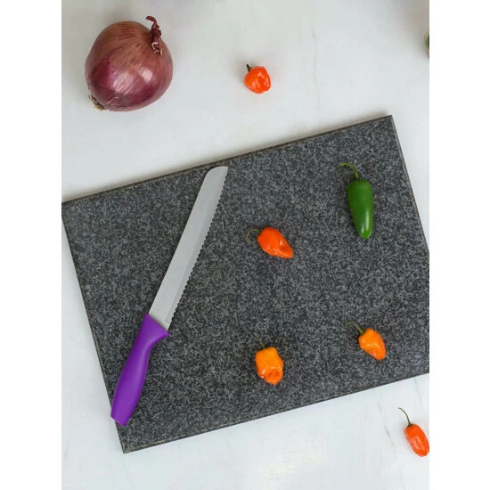 Home Basics 15.5" X 11.5" Granite Cutting Board, Black Knives & Cutting Boards - Image 4