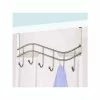 Home Basics Wave 6 Hook Over The Door Organizing Rack, Satin Nickel Storage & Organization Default Title