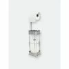 Home Basics Diamond Collection Free-Standing Dispensing Toilet Paper Holder, Chrome Bath Accessories
