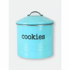Home Basics Tin Cookie Jar, Turquoise Tools & Accessories