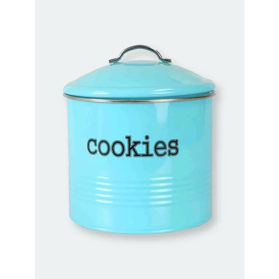 Home Basics Tin Cookie Jar, Turquoise Tools & Accessories
