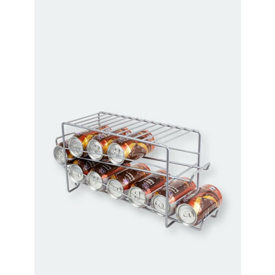 Home Basics Vinyl Coated Steel Can Dispenser, Silver Tools & Accessories