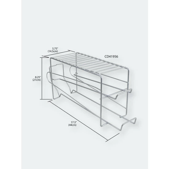 Home Basics Vinyl Coated Steel Can Dispenser, Silver Tools & Accessories - Image 5