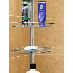 Home Basics 4 Tier Corner Shower Shelf Bath Accessories