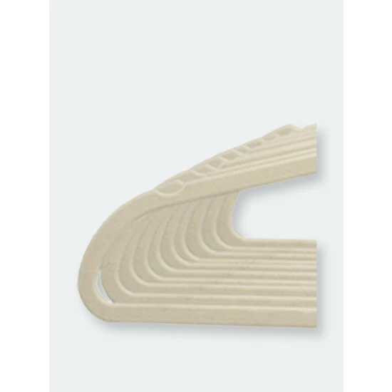 Home Basics Velvet Flocked Suit Hanger, (Pack Of 25), Ivory Storage & Organization - Image 4