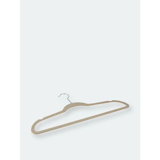Home Basics Velvet Flocked Suit Hanger, (Pack Of 25), Ivory Storage & Organization - Image 5