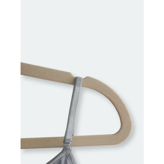 Home Basics Velvet Flocked Suit Hanger, (Pack Of 25), Ivory Storage & Organization - Image 7